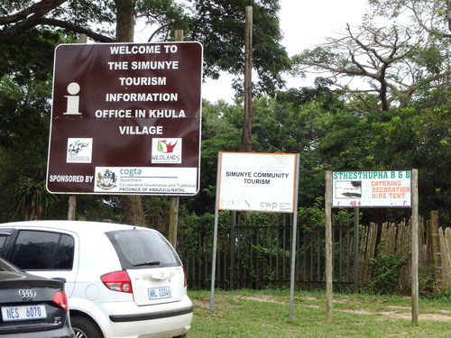 Zulu Village Entrance and Signs.